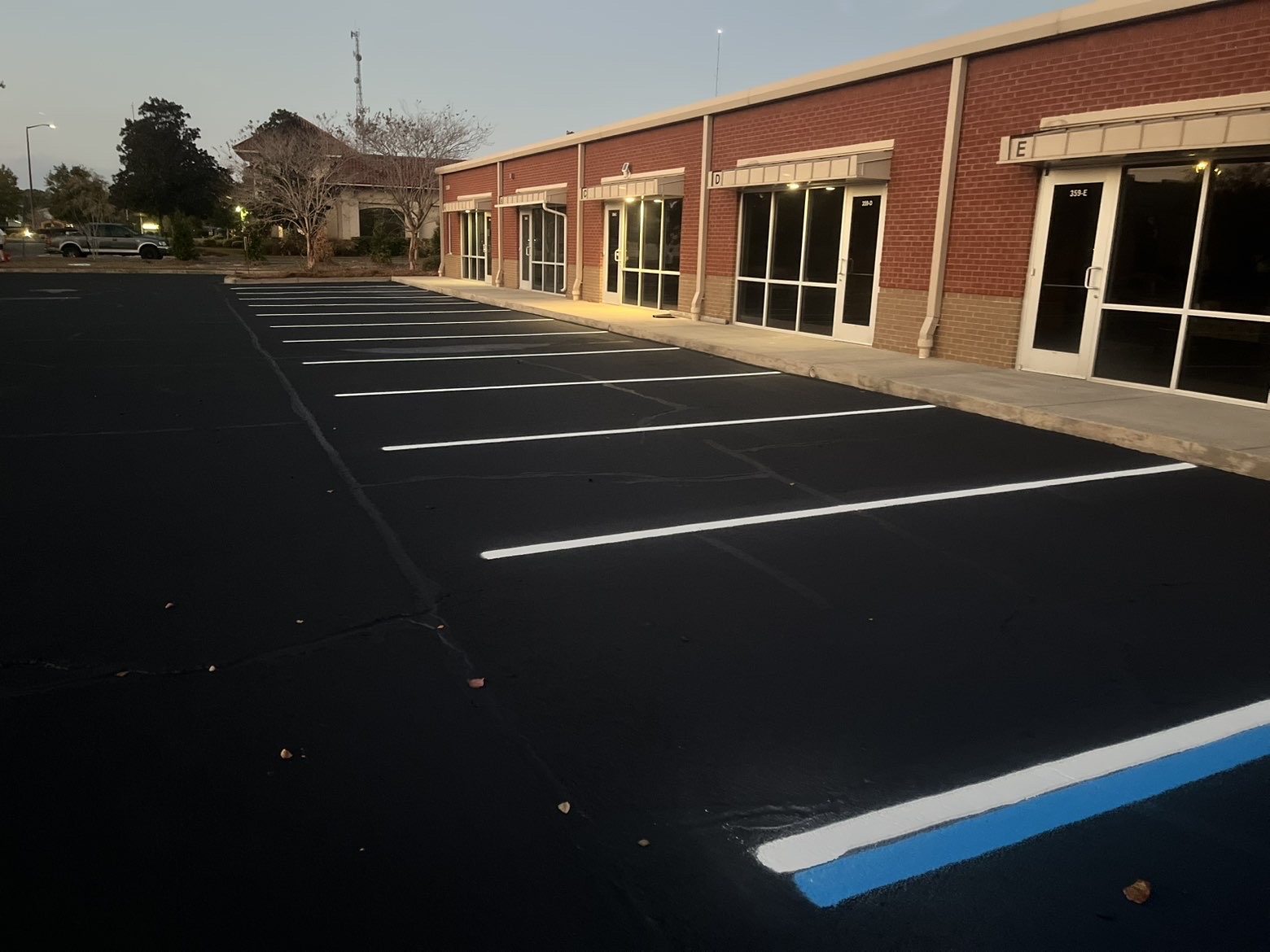 Nighttime striping view