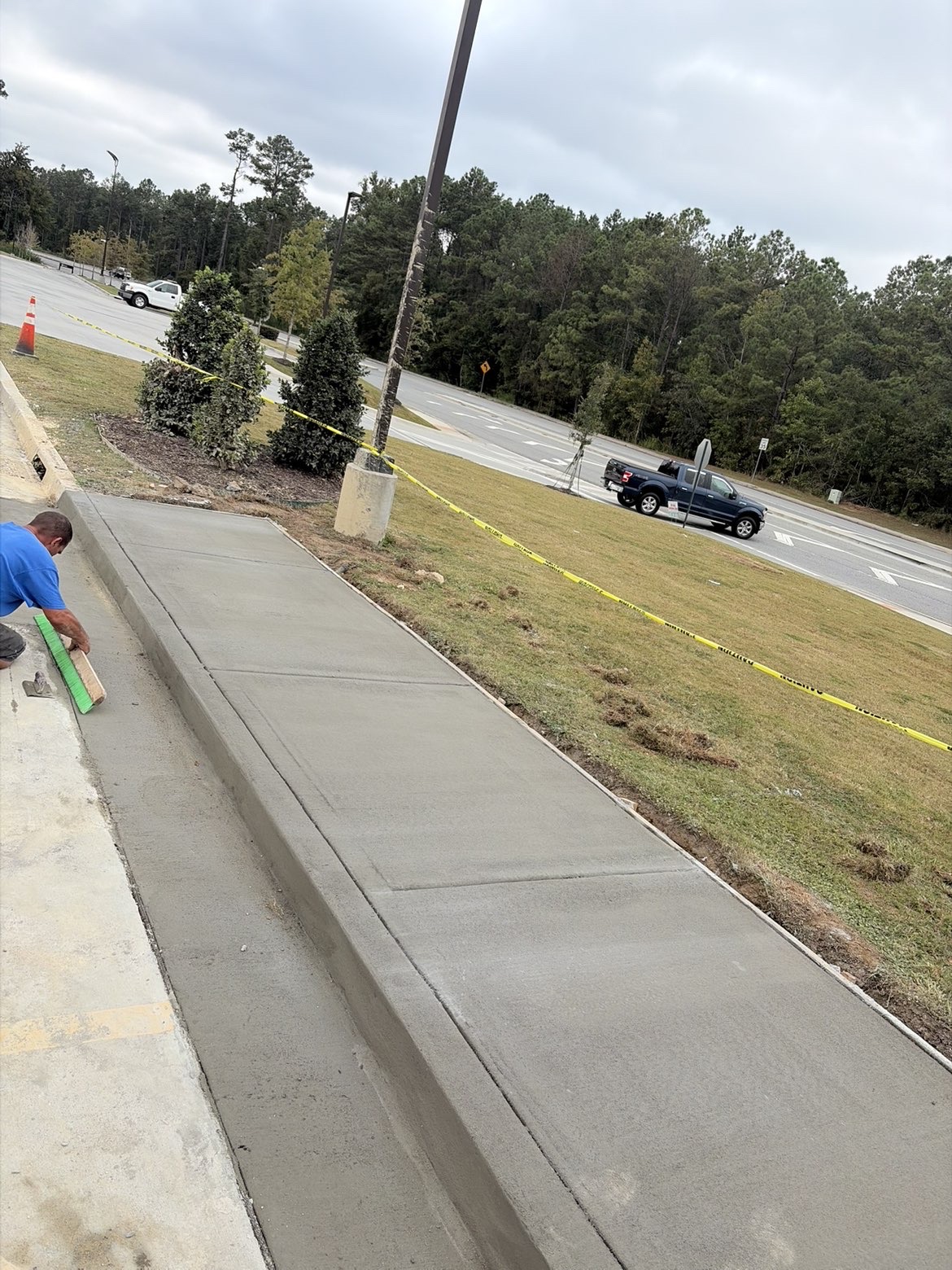 Fresh sealcoat and layout